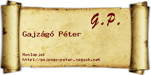 Gajzágó Péter névjegykártya